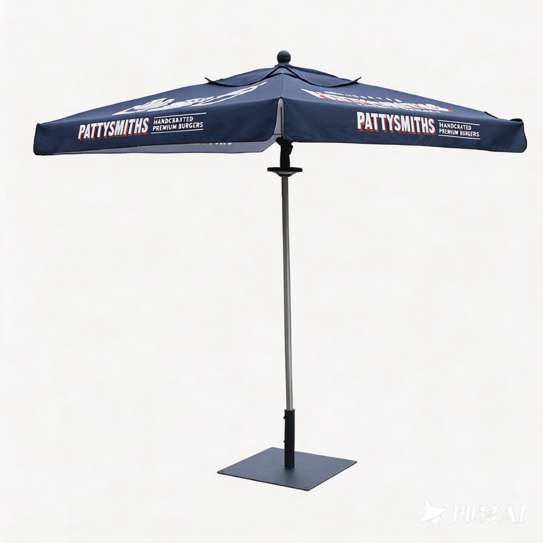 Restaurant patio with commercial market umbrellas